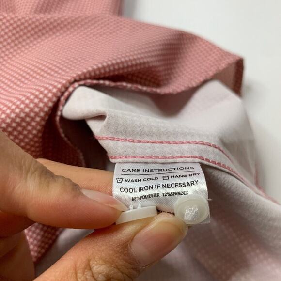 Mizzen+Main Shirt Mens XL Extra Large Plum Pink Check Monaco Dress Classic Fit - Picture 5 of 9